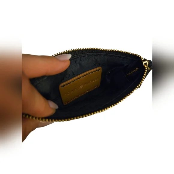 Tommy Hilfiger Navy Blue Gold Zip Coin Pouch - Picture 8 of 8